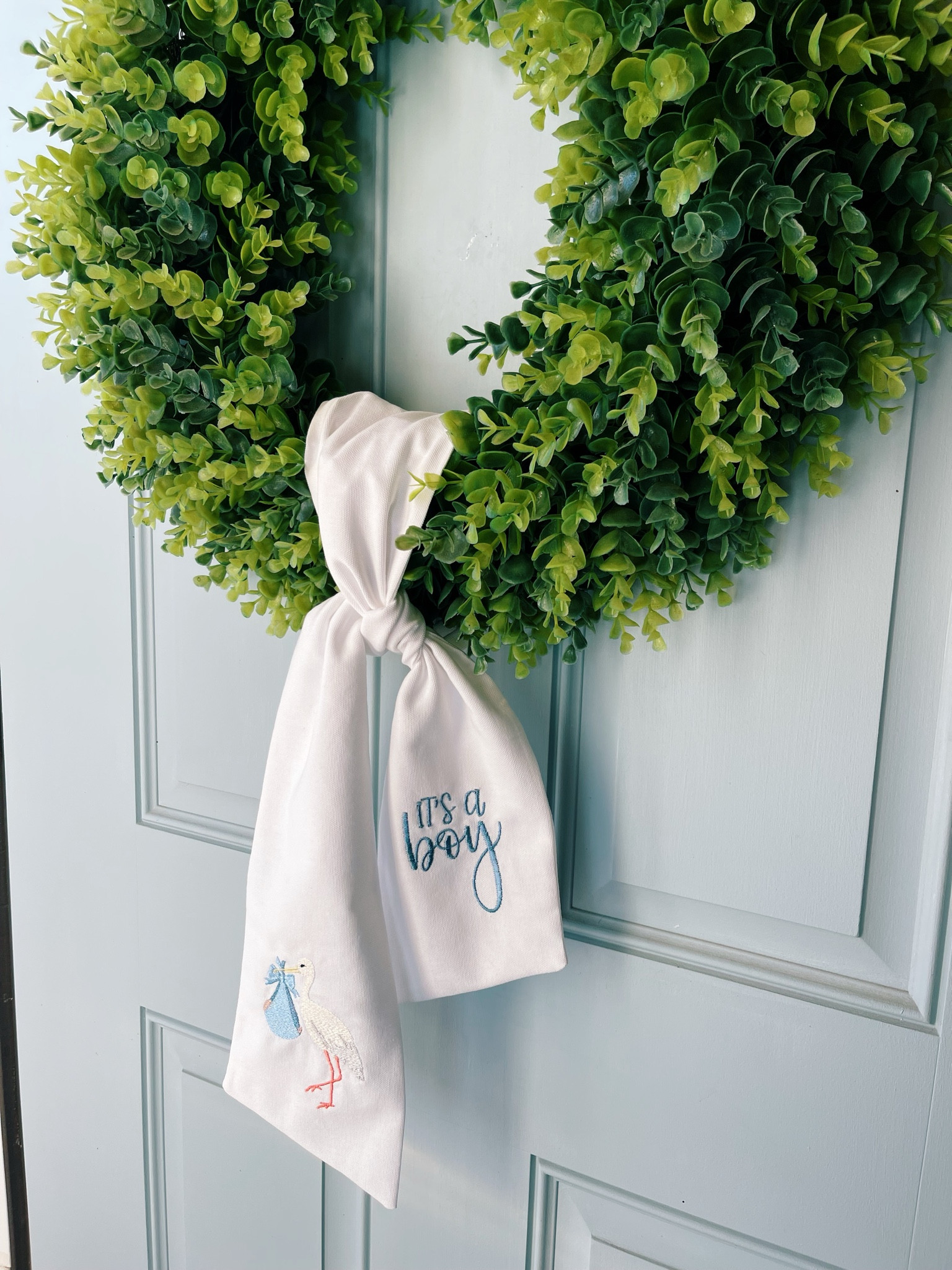 It’s a boy wreath sash 🩵👼🏻

#LTKBaby