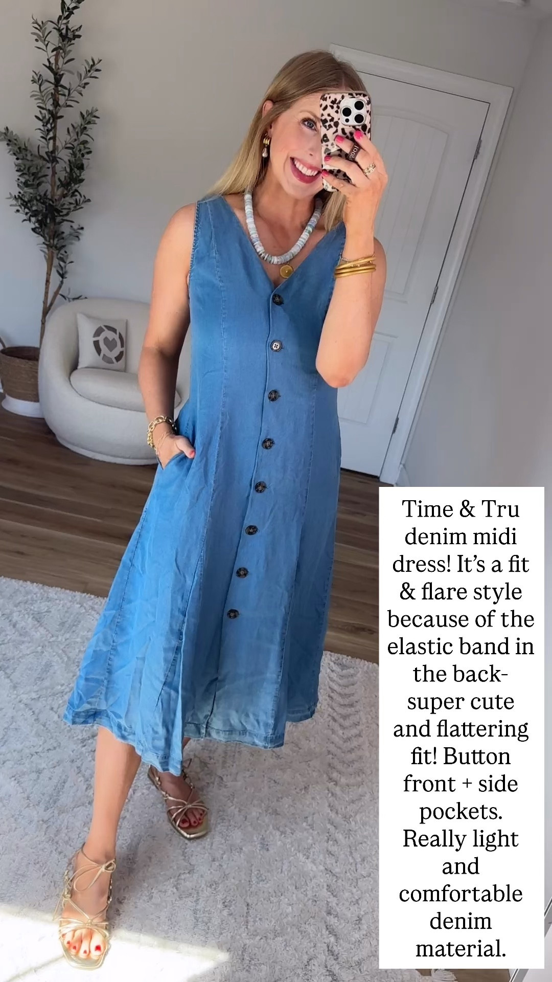 Walmart style, denim midi dress

#LTKootd #LTKmomlife
