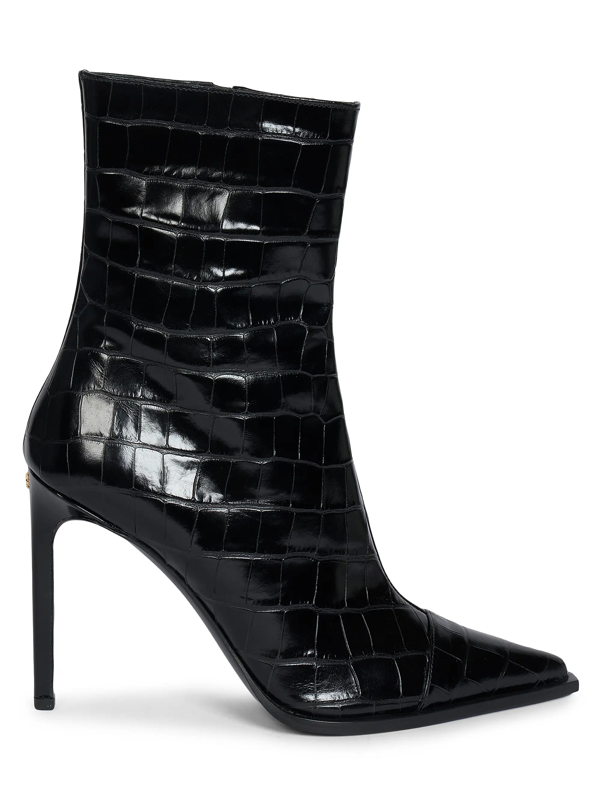 Amiri MA 100MM Crocodile-Debossed Leather Boots | Saks Fifth Avenue | Saks Fifth Avenue