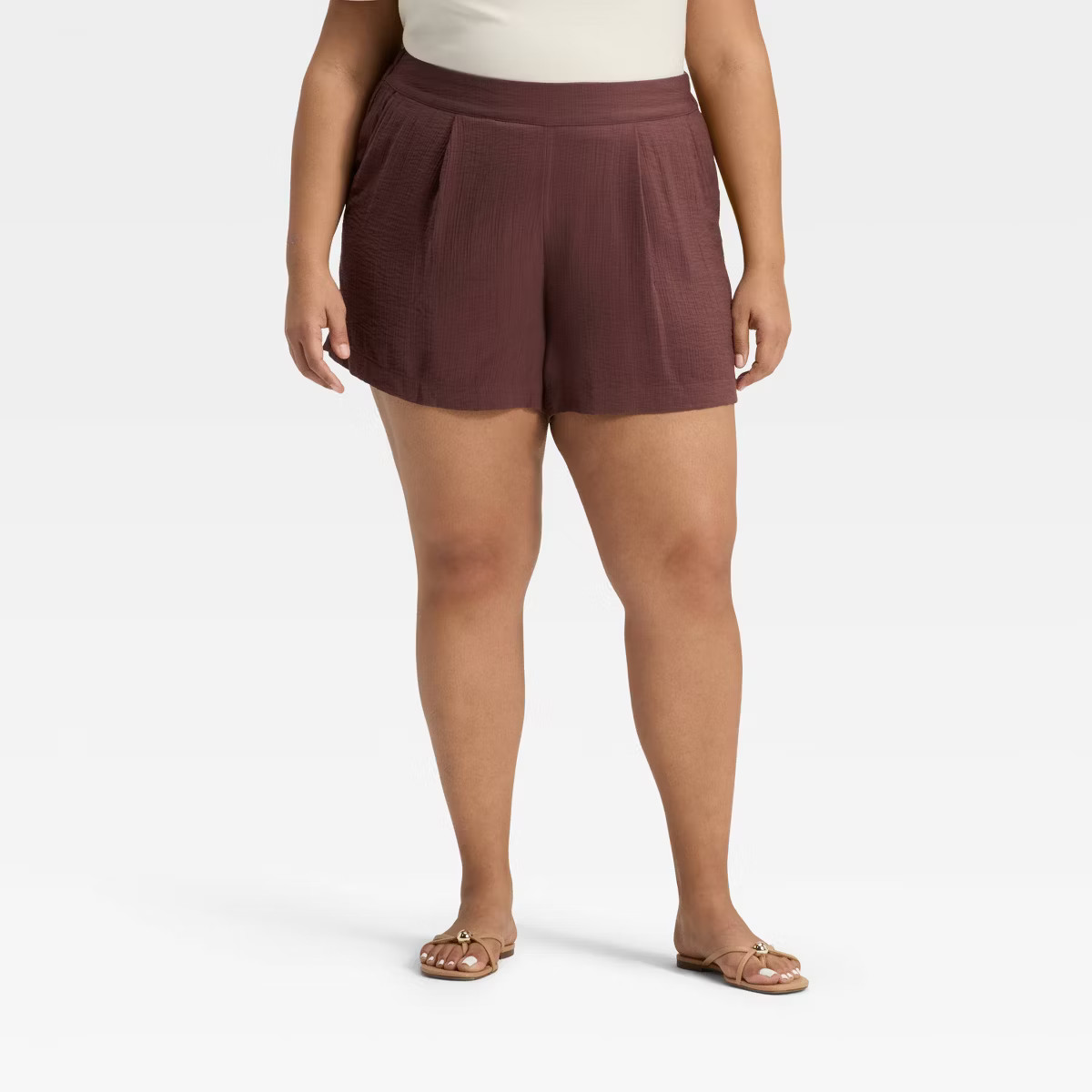 Women's High-Rise Modern Gauze Shorts - A New Day™ | Target