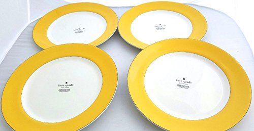 4-Piece Kate Spade Lenox Rutherford Circle Yellow Pattern Accent / Salad / Dessert PlatesSet | Amazon (US)