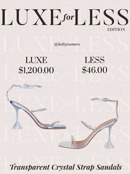 Luxe for Less! Follow @hollyjoannew for style and beauty! So glad you’re here babe!! Xx

Amina Muaddi Gilda Transparent Glass Sandals 95
Amazon Diamanté Strap Sandal Heels

#LTKshoecrush #LTKstyletip #LTKfindsunder100