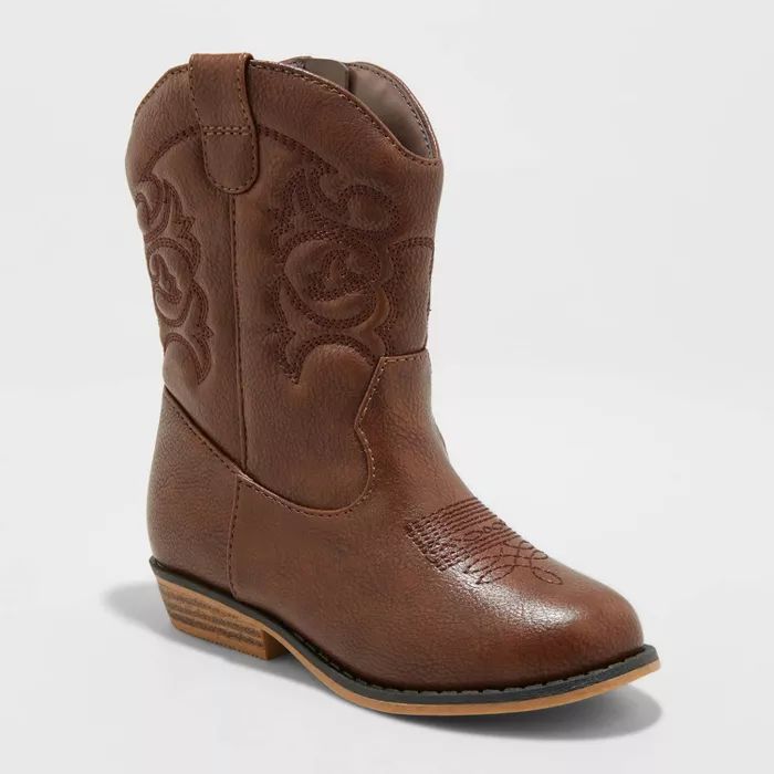 Toddler Girls' Memphis Western Boots - Cat & Jack™ Cognac | Target