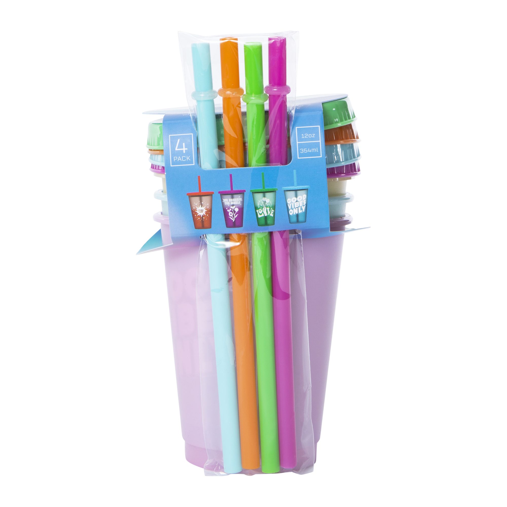color changing tumbler & straw set 4-pack | Five Below