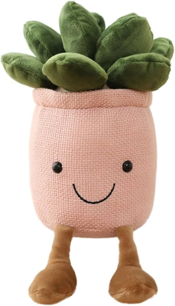 Pink Succulent Plush Toy, Soft Stuffed Plant, 9.8'' Plush Toy for Kids & Girls, Cute Home Decor f... | Amazon (US)