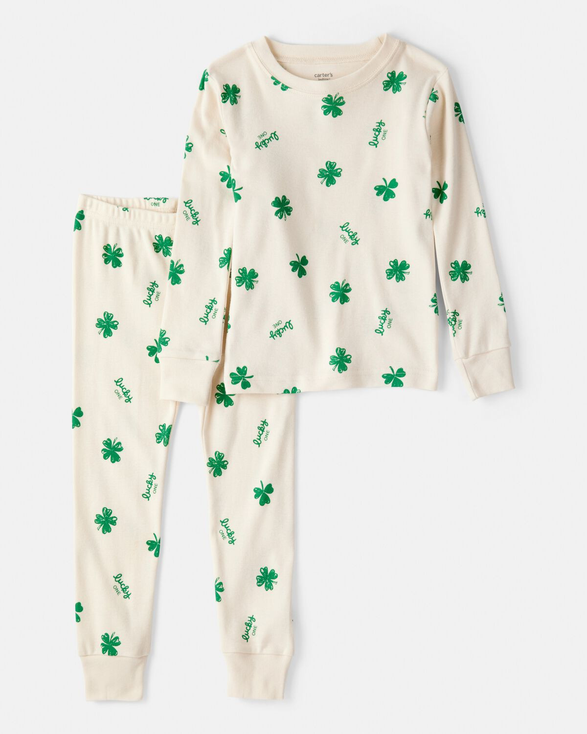 Baby St. Patrick's Day 100% Cotton Snug Fit 2-Piece Pajamas - Ivory | Carter's Inc