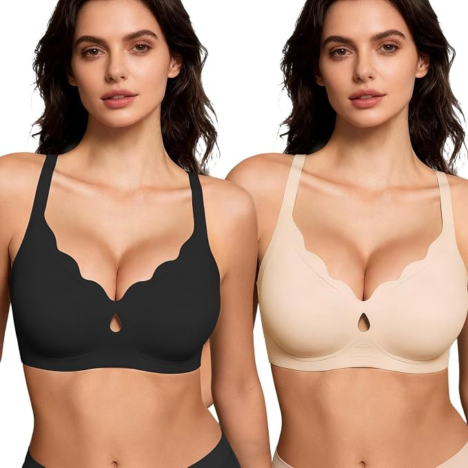 Gailife Bras for Women No Underwire Jelly Bras Wave Wireless Bras Seamless Full Coverage Bralette... | Amazon (US)