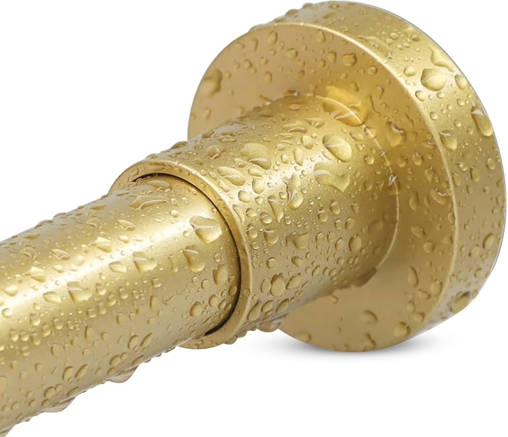 YNL Gold Shower Curtain Rod 32-80 Inch(2.7-6.6ft), Non Slip, Never Rust, No Drill Stainless Steel... | Amazon (US)