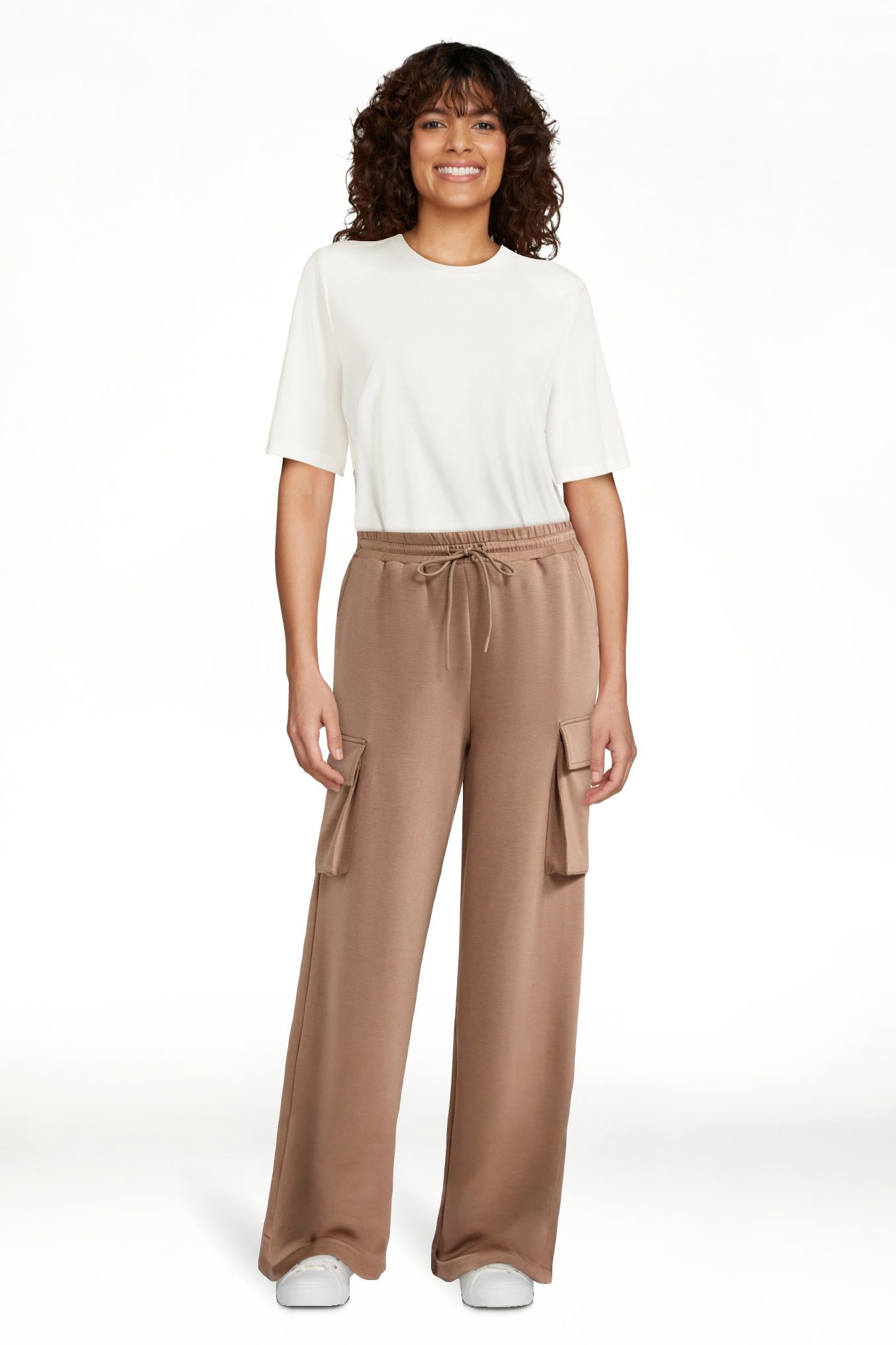 Scoop Women's Ultimate ScubaKnit Wide Leg Cargo Pants, Sizes XS-XXL - Walmart.com | Walmart (US)