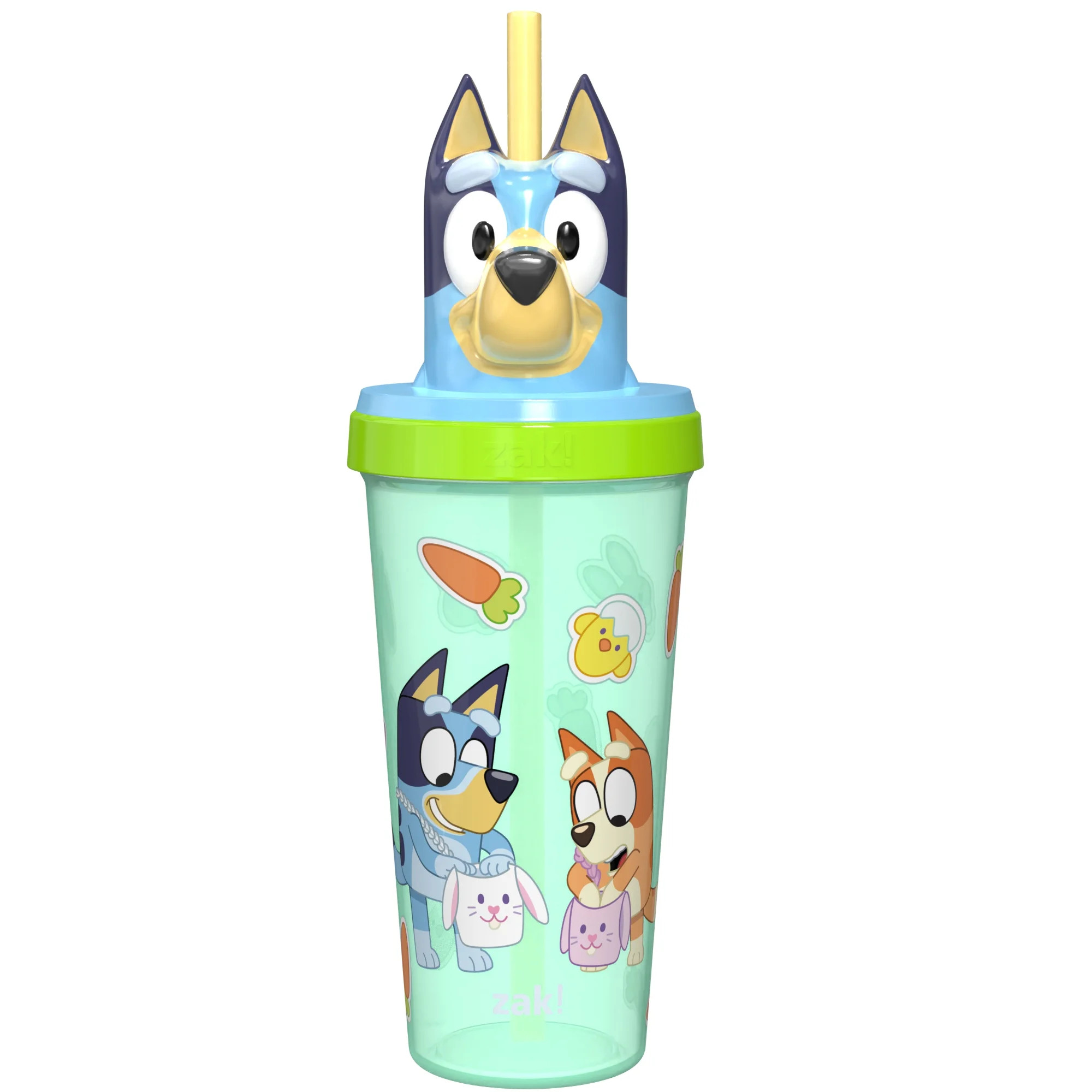 Bluey Easter Super Sipper Tumbler, Durable Plastic Kids Straw Tumbler with Sculpted Character Hea... | Walmart (US)