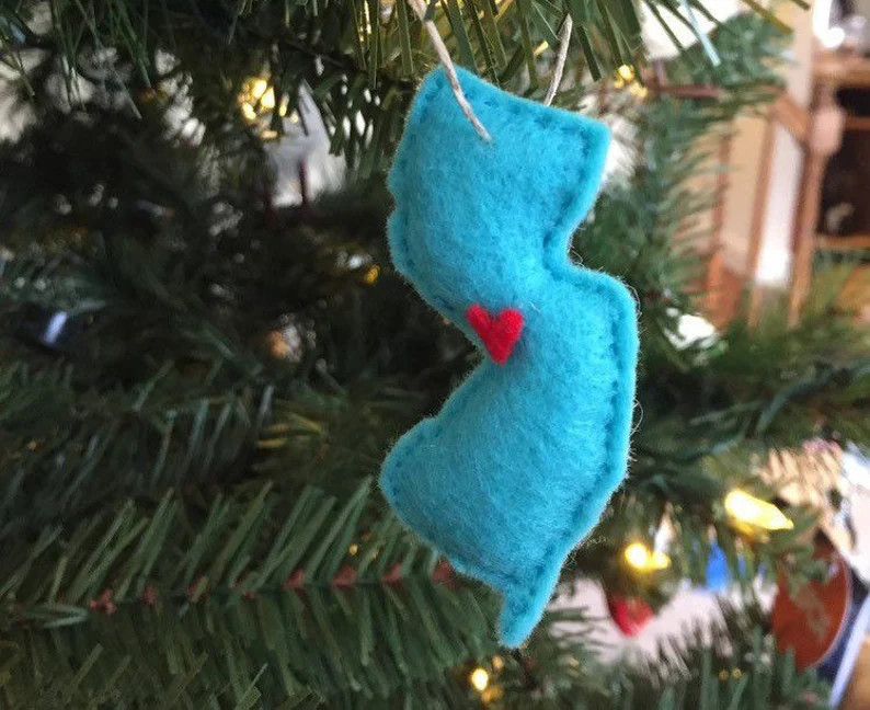 Felt New Jersey State Christmas Ornament - Etsy | Etsy (US)