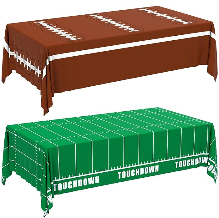 BAIVV Football Party Decorations Disposable Tablecloth - 2 Pack Plastic Table Covers with Touchdo... | Amazon (US)