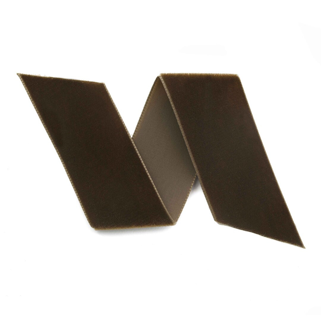 Brown Swiss Velvet Ribbon by the Yard Brown Wedding Velvet - Etsy | Etsy (US)