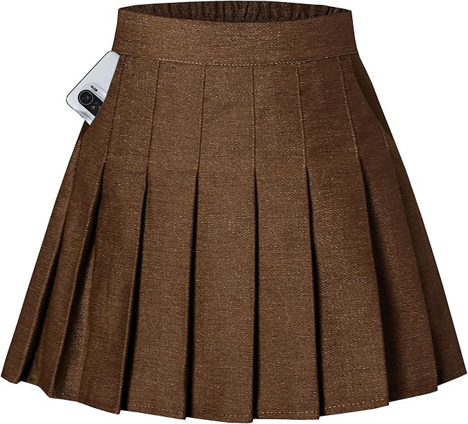 SANGTREE Pleated Skirts with Shorts | Amazon (US)