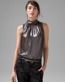 Sleeveless Tie-Back Shell | White House Black Market