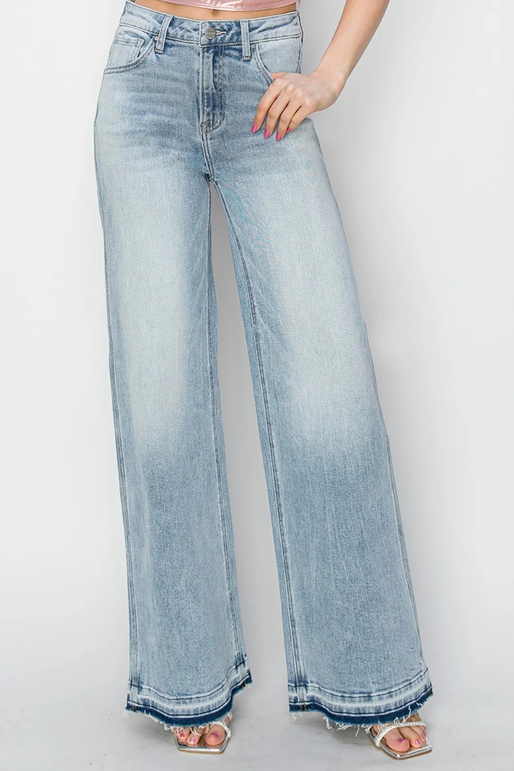 Risen Full Size High Rise Wide Leg Jeans | Casual Chic Boutique