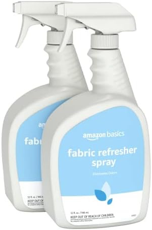 Amazon Basics Fabric Refresher Spray, Fresh Scent, Odor Eliminator, Dye-Free, Quick-Drying, 32 fl... | Amazon (US)