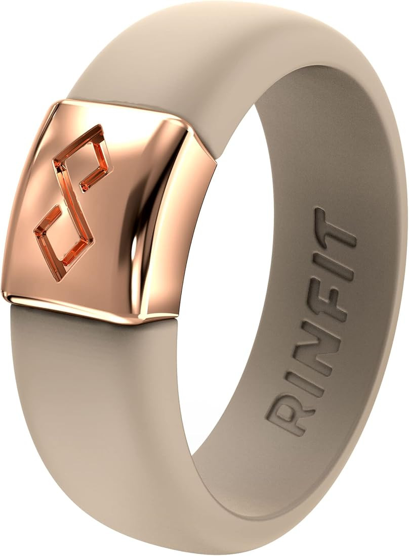 Rinfit Silicone Rings for Women & Men - Silicone Wedding Bands Women or Men - Infinity Ring with ... | Amazon (US)