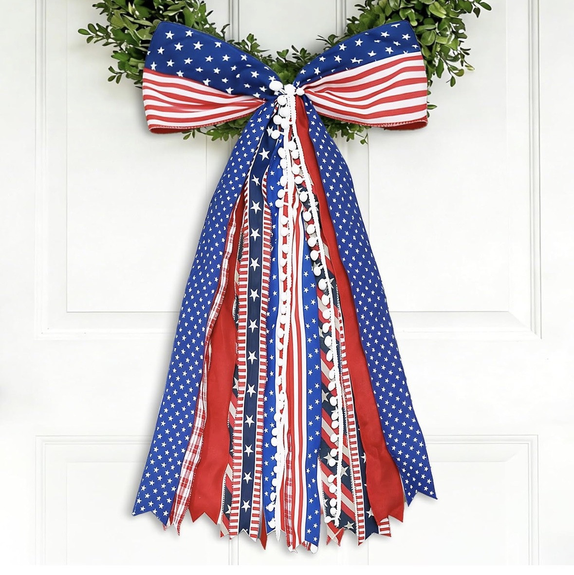 When I posted my red white and blue patriotic wreath recently.  Everyone asked about the bow. Unfortunately it came with the wreath. Here’s 2 similar ones perfect to add to your wreath for the summer!!! They’re selling fast so grab them now!!!

#LTKSeasonal #LTKHome