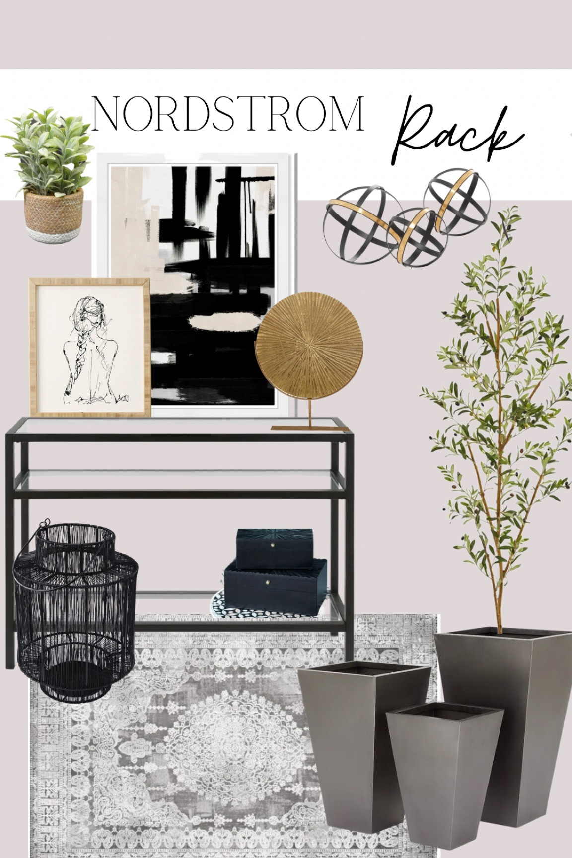 Nordstrom Rack modern home decor finds. #ad #nordstromrack #rackscore #entrywaydecor #modernglam 
#springrefresh #springdecor #olivetree #fauxtree 

#LTKhome #LTKFind #LTKsalealert