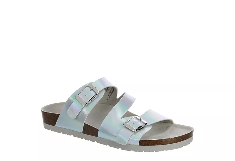 Bjorndal Womens Delaney Footbed Sandal - Silver | Rack Room Shoes