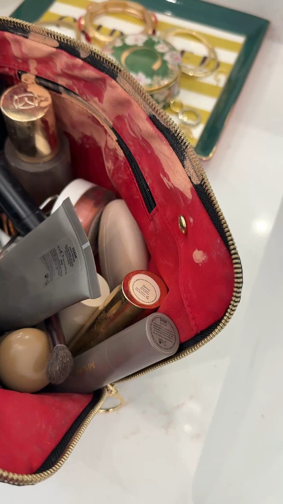 I’m using this large makeup bag. 
Linking all sizes here. 
Highly recommend.
They are washable!! 
Lots of color combos available 🫶
Last forever ❤️

#LTKTravel #LTKBeauty #LTKOver40