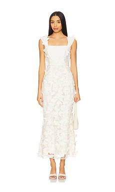 ELLIATT Scarlett Midi Dress in Cream from Revolve.com | Revolve Clothing (Global)