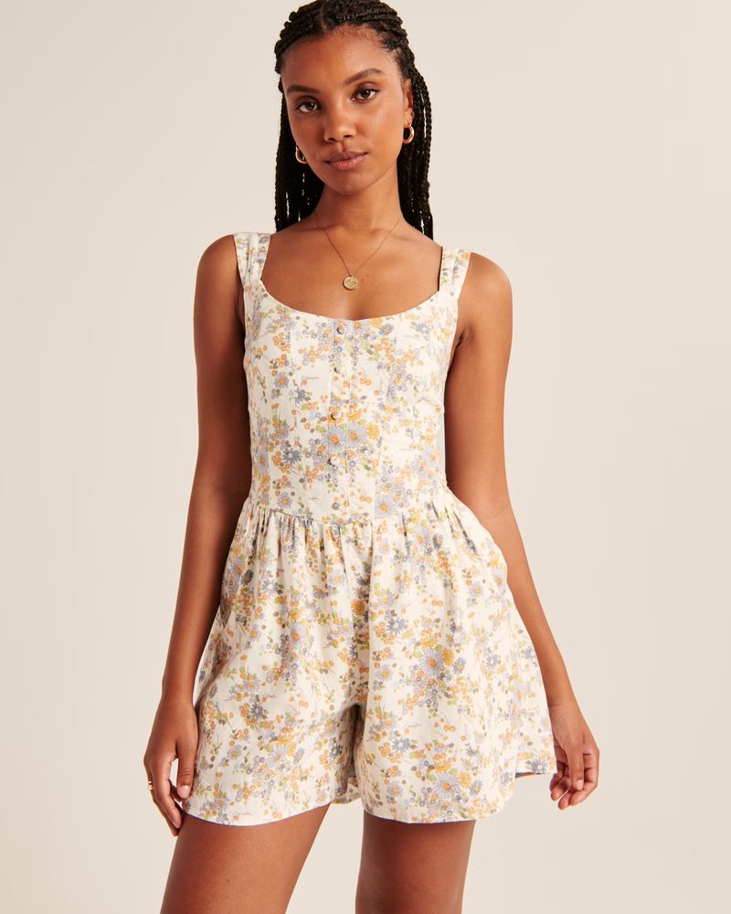 Flirty Corset Romper | Abercrombie & Fitch (US)