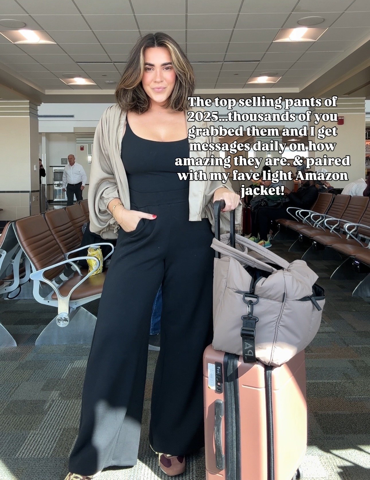 These pants were my all time top selling item of this year, if you haven't tried them you need to. So buttery soft and comfy. I love this outfit too! 

#LTKMidsize #LTKgrwm #LTKootd