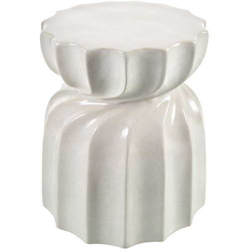 Sira 18" Ceramic Garden Stool | Perch Stool, Outdoor Stool, Patio Stool - Beige | One Kings Lane