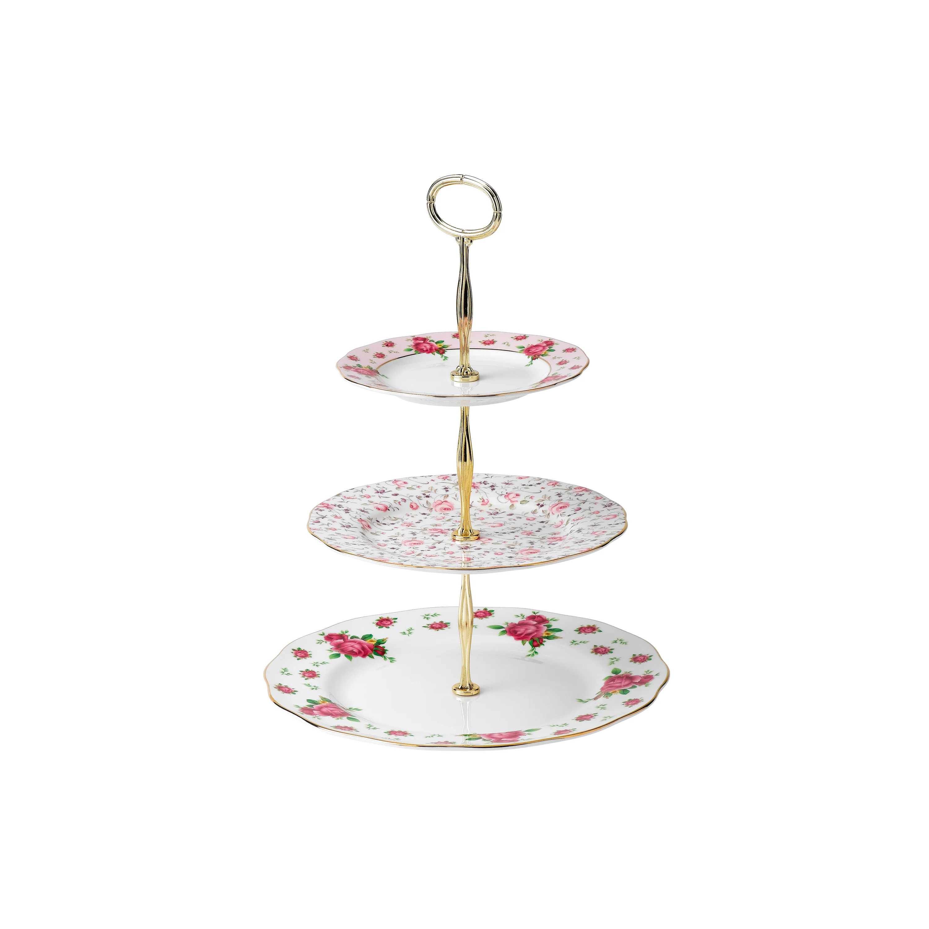 New Country Roses White 3 Tier Cake Stand 11.5in | Shop Simon