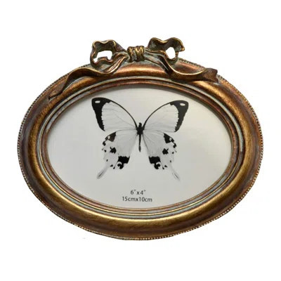 Vintage Oval 4X6 Picture Frame Antique Ornatetabletop And Wall Hanging Photo Frame With High Definition Glass Front, Old-Fashioned Photo Gallery, Bron | Wayfair North America