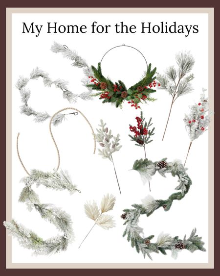 My holiday home decor
Seasonal Christmas 
Garland faux stems branches wreaths greenery frosted pinecones flocked
Neutral modern organic traditional
Target Amazon 

#LTKHoliday #LTKSeasonal #LTKhome