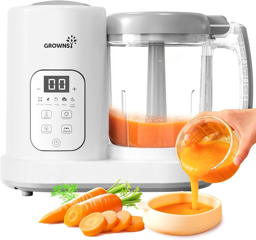 GROWNSY Baby Food Maker | Baby food Processor | All-in-One Baby Food Puree Blender Steamer Grinde... | Amazon (US)