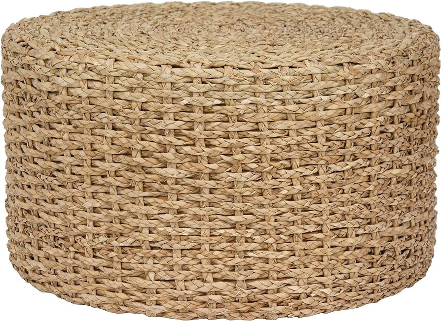 Oriental Furniture Rush Grass Knotwork Coffee Table/Ottoman - Natural | Amazon (US)