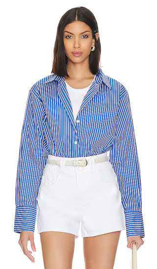 The Oversized Shirt in Cornflower Mulit in Cornflower Multi | Revolve Clothing (Global)