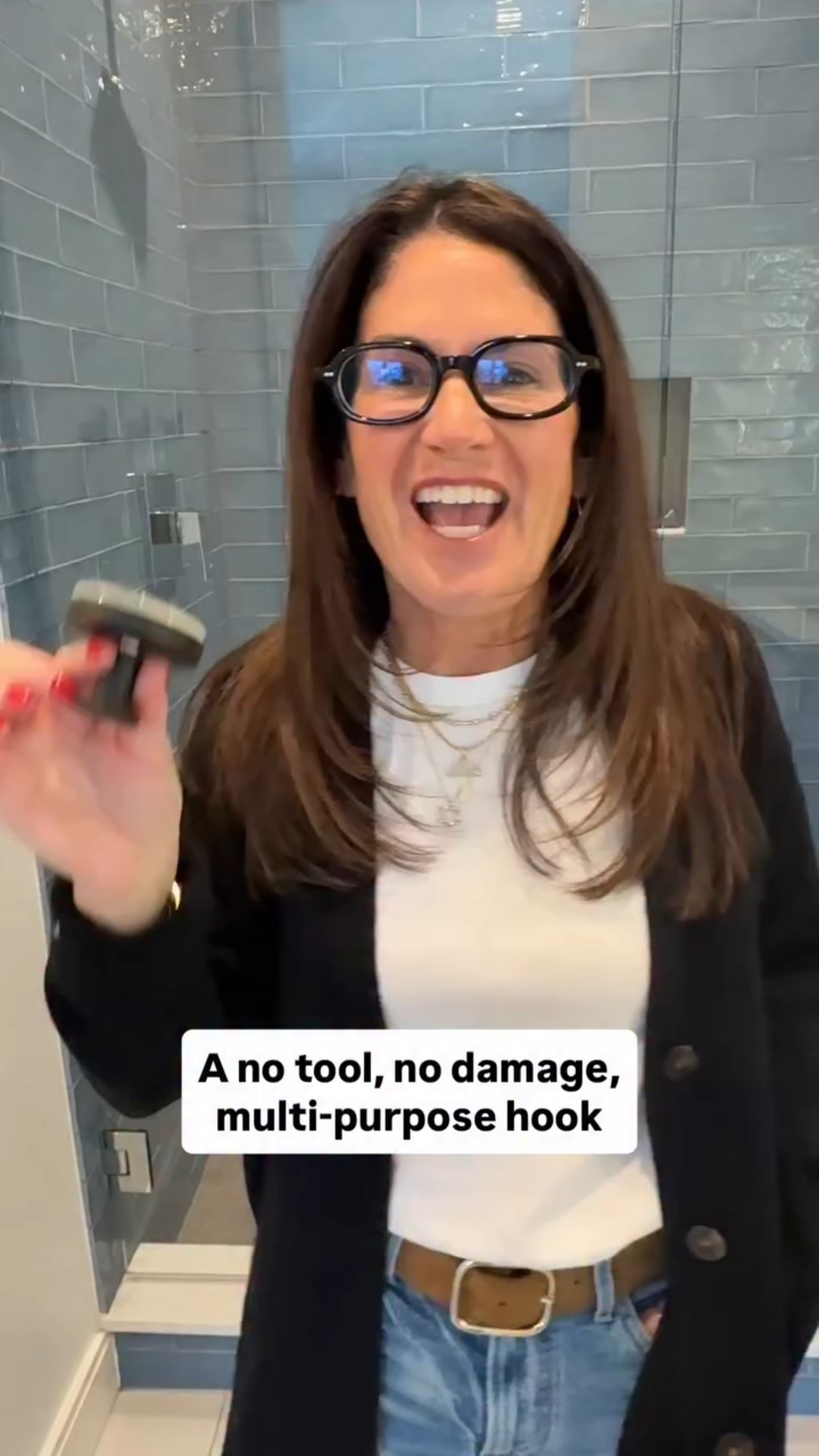 My favorite hook that has no damage to the walls and works in dorms, bathrooms and closets!