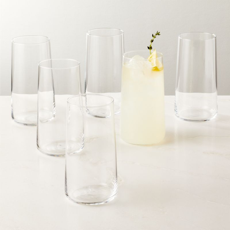 Neat Modern Drinking Glasses Set of 6 + Reviews | CB2 | CB2