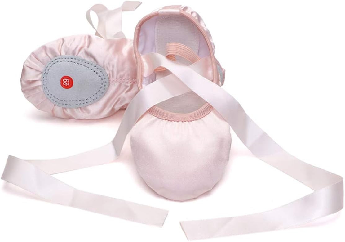 MSMAX Classic Ballet Slippers Satin Performa Dance Flats with Ribbon for Girls (Toddler/Little Ki... | Amazon (US)