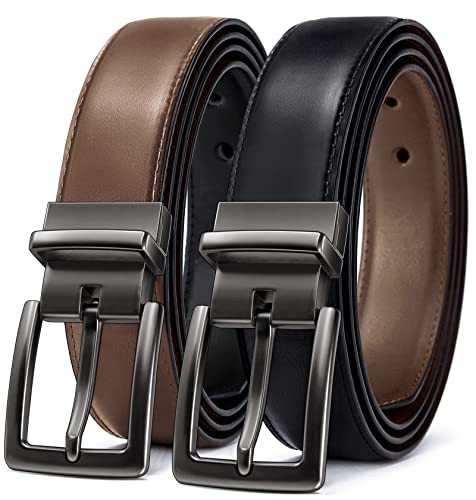 BULLIANT Men's Belt,Reversible Belt Adjustable For Gift Men 1.25”-Cut For Fit-2 Sides in 1 Belt... | Amazon (US)