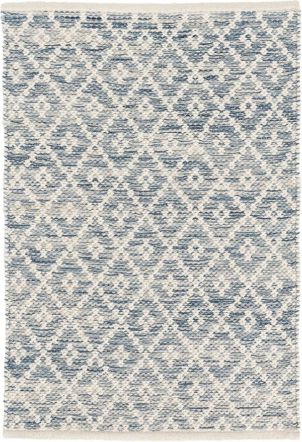 Dash and Albert Melange Diamond Cotton Area Rug - 8' x 10' Blue Diamond Handwoven Accent Rug - Du... | Amazon (US)