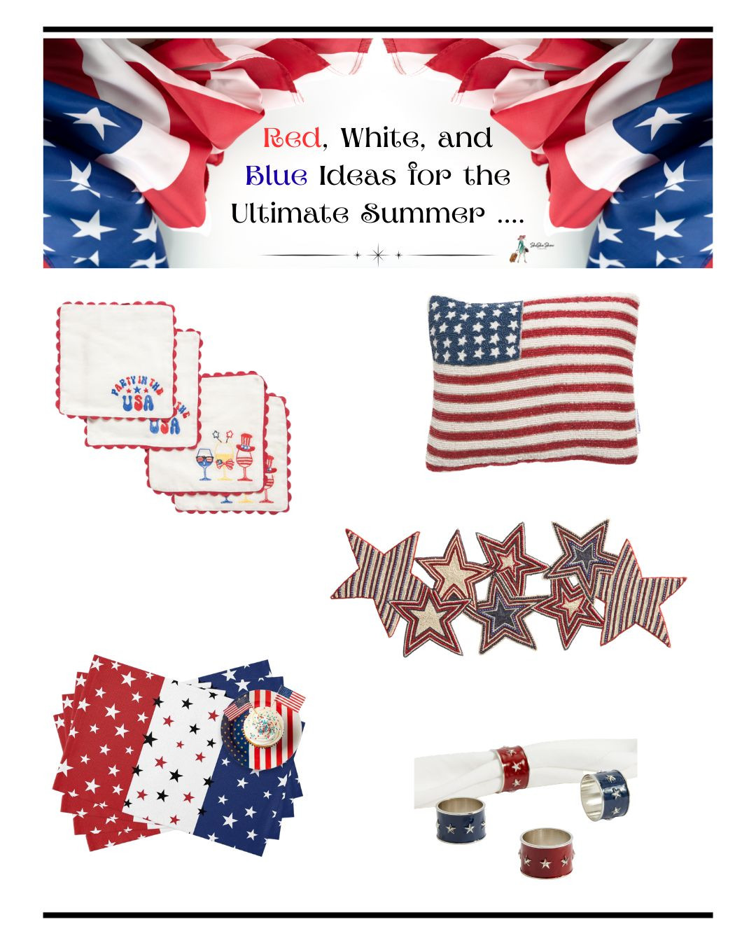 4th of July table scapes. Table runners, 4th of July cloth napkins, napkin rings, cocktail napkins, American flag pillow, dinner plates and more to help you entertain like a pro

#LTKHome #LTKOver40 #LTKdayinmylife