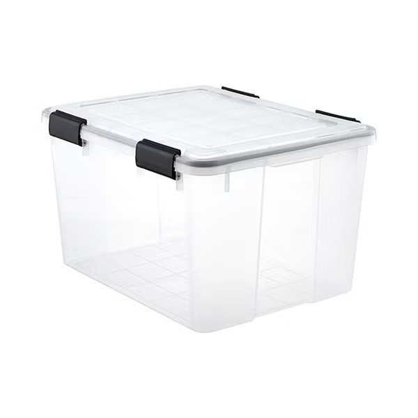 Case of 6 19 qt. Weathertight Tote Clear | The Container Store