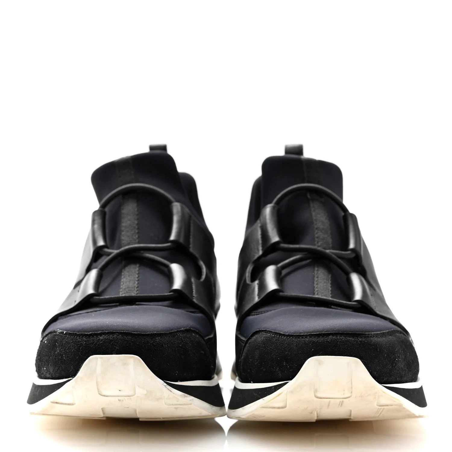 Technical Canvas Calfskin Goatskin Womens Player Sneakers 40 Marine Black | FASHIONPHILE (US)