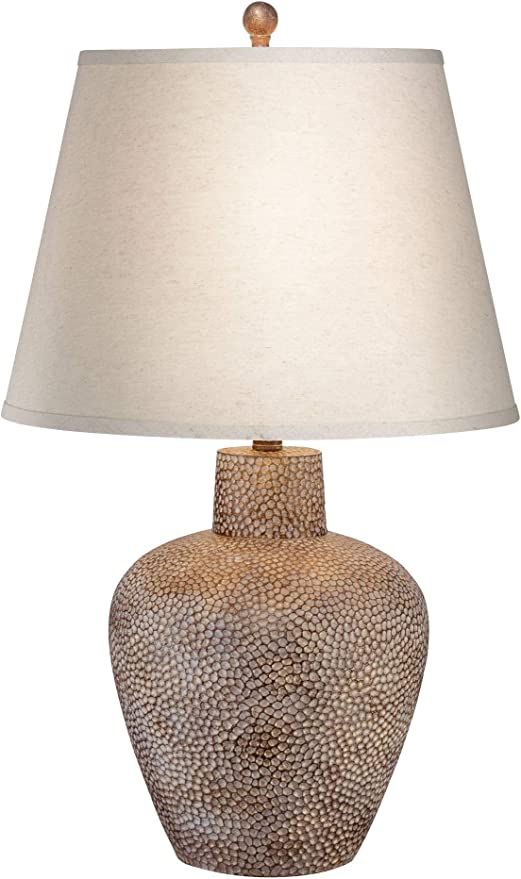 360 Lighting Bentley Farmhouse Rustic Western Table Lamp with Table Top Dimmer 29" Tall Brown Leaf H | Amazon (US)