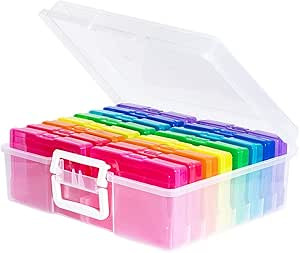 novelinks Transparent 4" x 6" Photo Cases and Clear Craft Keeper with Handle - 16 Inner Cases Pla... | Amazon (US)