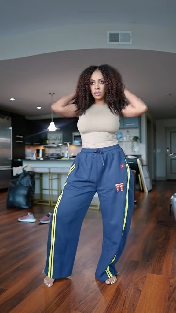 Wearing a size large 