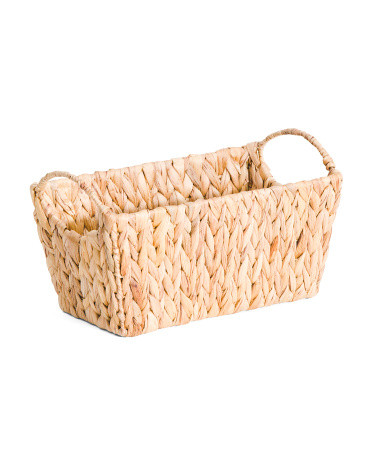 Water Hyacinth Rectangular Tapered Basket | TJ Maxx