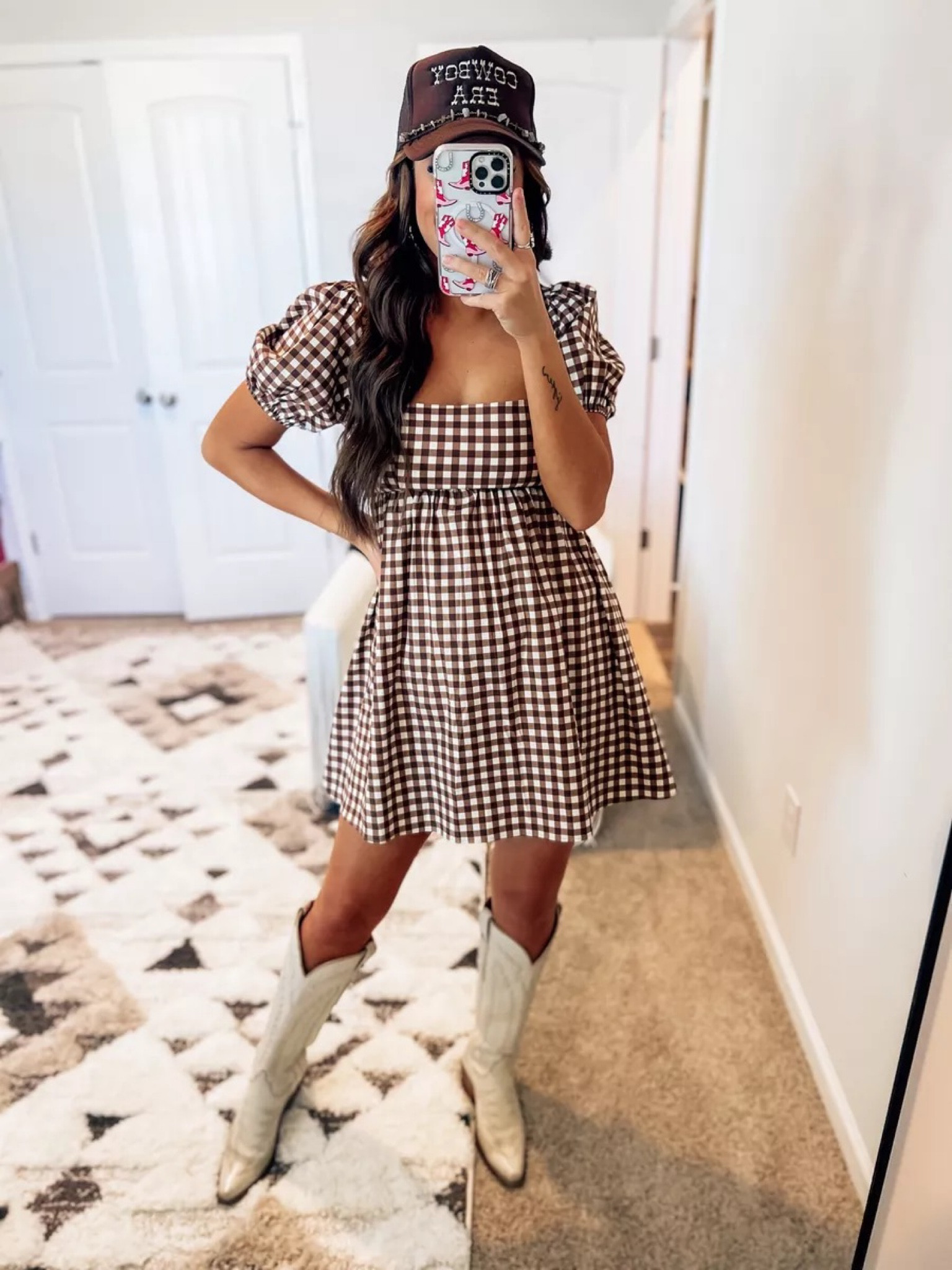 The perfect cowboy boots outfit idea with this adorable gingham dress! Follow for more western fashion and Nashville outfits! 
10/14

#LTKstyletip #LTKSeasonal #LTKshoecrush