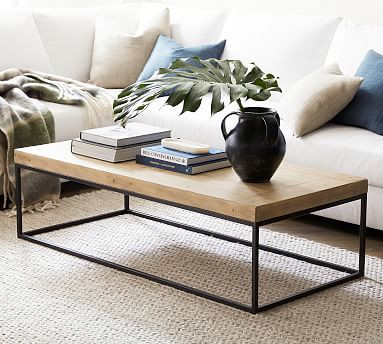 Malcolm 60" Rectangular Coffee Table | Pottery Barn (US)